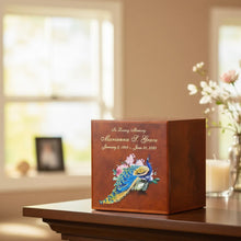 Load image into Gallery viewer, Large/Adult 230 Cubic Inches Burlwood Cube Funeral Cremation Urn for Ashes
