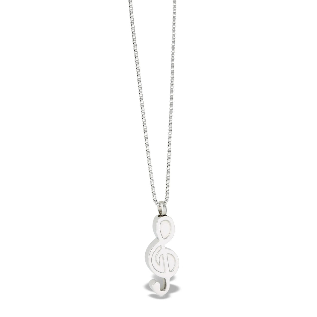 Music Note Pendant/Necklace Funeral Cremation Urn for Ashes - At Peace ...