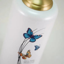 Load image into Gallery viewer, At Peace Memorials Enchanted Essence Butterflies Large/Adult 230 Cubic Inches Pearl Cremation Urn
