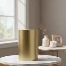 Load image into Gallery viewer, Large/Adult 200 Cubic Inches Gold Color Stainless Steel Cylinder Cremation Urn
