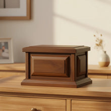 Load image into Gallery viewer, Large/Adult 230 Cubic Inches Walnut Wood Cremation Urn for Ashes
