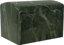 Load image into Gallery viewer, Large/Adult 270 Cubic Inches Green Cultured Marble Cremation Urn for Ashes
