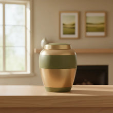 Load image into Gallery viewer, Large/Adult 200 Cubic Inches Luxa Sage Brass Cremation Urn for Ashes
