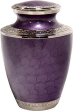 Load image into Gallery viewer, Large/Adult 200 Cubic Inches Mother of Pearl Purple Cremation Urn for Ashes
