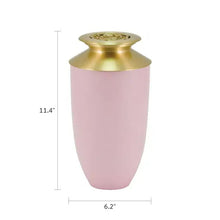 Load image into Gallery viewer, At Peace Memorials Large/Adult 200 Cubic Inches Riverfall Scatter Monterey Rose Blush Cremation Urn
