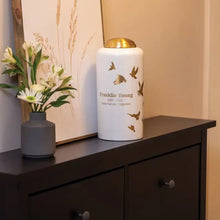 Load image into Gallery viewer, At Peace Memorials Large/Adult 230 Cubic Inches Eternal Essence Ascent Pearl Cremation Urn
