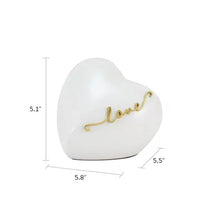 Load image into Gallery viewer, At Peace Memorials Extra Small 50 Cubic Inches Adoring Heart Pearl White Cremation Urn
