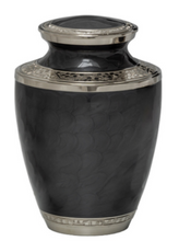Load image into Gallery viewer, Large/Adult 200 Cubic Inches Mother of Pearl Black Brass Funeral Cremation Urn
