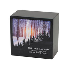 Load image into Gallery viewer, At Peace Memorials Large/Adult 200 Cubic Inches Monumental Memorials Forest Snowfall Cremation Urn
