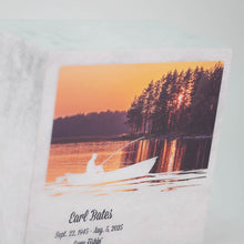 Load image into Gallery viewer, At Peace Memorials Large/Adult 200 Cubic Inches Monumental Memorials Sunset Fishing Cremation Urn
