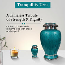 Load image into Gallery viewer, At Peace Memorials Hotep Biscayne Green Keepsake Urn for Ashes
