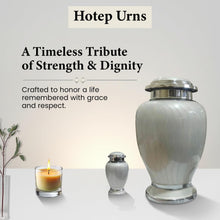 Load image into Gallery viewer, At Peace Memorials Hotep Ivory Keepsake Urn for Ashes
