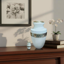Load image into Gallery viewer, At Peace Memorials Tranquility Ivory Keepsake Urn for Ashes
