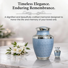 Load image into Gallery viewer, At Peace Memorials Cordoba Tropical Blue Keepsake Urn for Ashes
