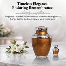 Load image into Gallery viewer, At Peace Memorials Cordoba Brown Urn for Ashes SET
