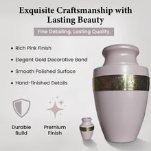 Load image into Gallery viewer, At Peace Memorials Tranquility Pink Urn for Ashes SET
