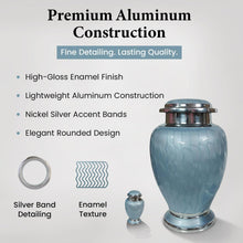 Load image into Gallery viewer, At Peace Memorials Hotep Tropical Blue Keepsake Urn for Ashes
