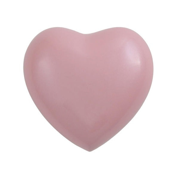 At Peace Memorials Satori Pearl Pink Heart Keepsake w/ Velvet Box Cremation Urn, 3 CI