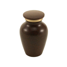 Load image into Gallery viewer, New, Solid Brass MAUS Earth Keepsake Funeral Cremation Urn, 5 Cubic Inches
