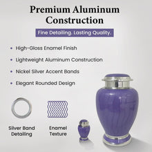Load image into Gallery viewer, At Peace Memorials Hotep Purple Keepsake Urn for Ashes
