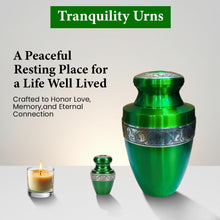 Load image into Gallery viewer, At Peace Memorials Tranquility Green Keepsake Urn for Ashes
