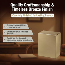 Load image into Gallery viewer, Howard Miller 800-135 (800135) Bronze Chest Insert Funeral Cremation Urn Insert
