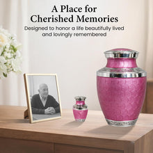 Load image into Gallery viewer, At Peace Memorials Cordoba Pink Keepsake Urn for Ashes
