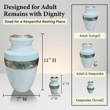 Load image into Gallery viewer, At Peace Memorials Tranquility Ivory Urn for Ashes SET
