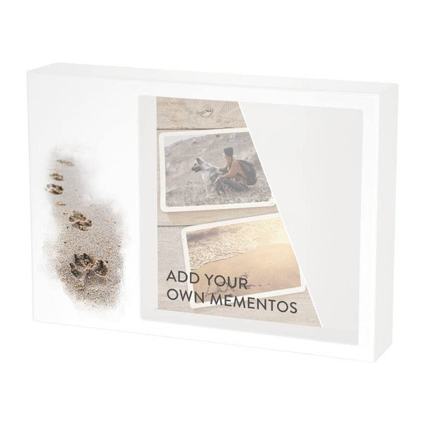 At Peace Memorials Shadowbox Remembrance Paws in Sand