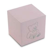 Load image into Gallery viewer, Small/Keepsake 20 Cubic Inches Pink Infant Teddy Cube Funeral Cremation Urn for Ashes
