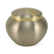 Load image into Gallery viewer, Small/Keepsake Pewter/Bronze Brass Quest Cremation Urn, 70 cubic inches
