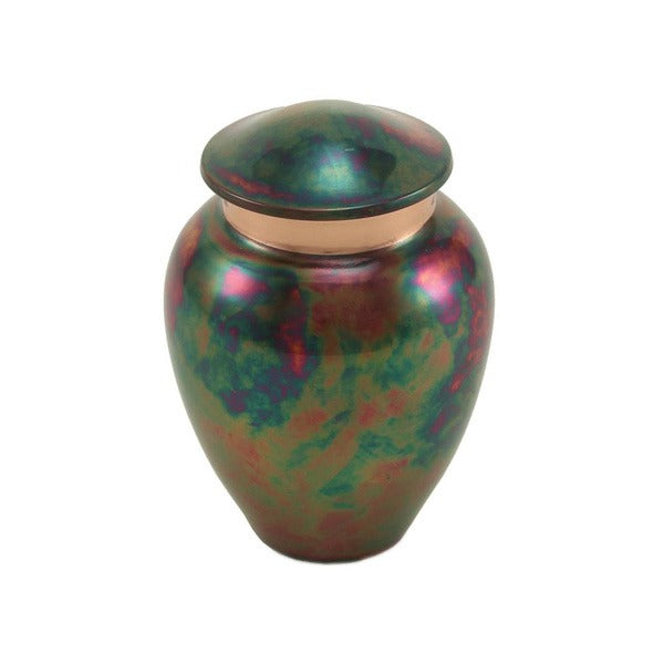 Small/Keepsake Stainless Steel Raku Funeral Cremation Urn - 5 Cubic Inches