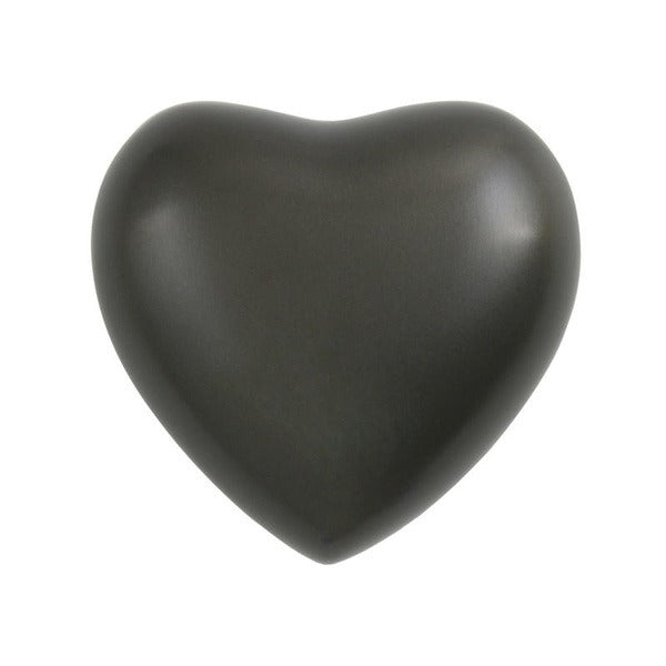 Heart Keepsake Funeral Cremation Urn for ashes, 3 Cubic Inches - Black Slate