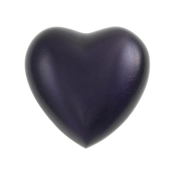 Purple Alloy & Brass Heart Keepsake Funeral Cremation Urn for Ashes,3 Cubic Inch