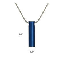 Load image into Gallery viewer, Stainless Steel Blue Cylinder and Chain Funeral Cremation Urn for Ashes
