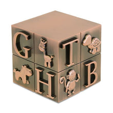 Load image into Gallery viewer, Small/Keepsake 8 Cubic Inches Precious Copper Infant Block Funeral Cremation Urn for Ashes
