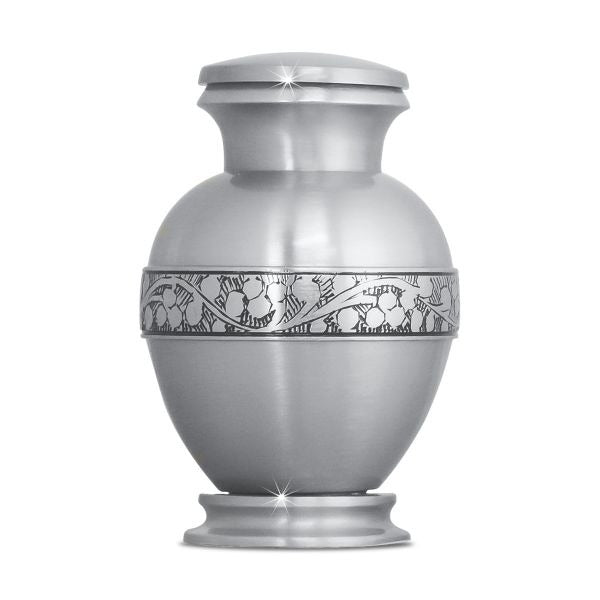 Small/Keepsake 20 Cubic Inches Protected Pewter Infant Funeral Cremation Urn for Ashes