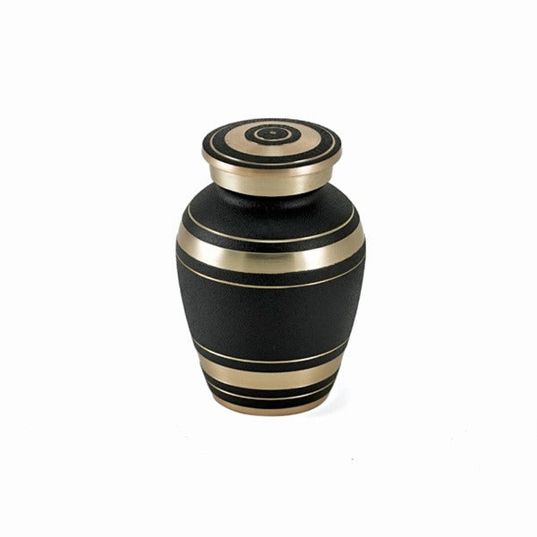 At Peace Memorials Elite Onyx Mini Keepsake w/ Velvet Bag Cremation Urn 5 Cubic Inches