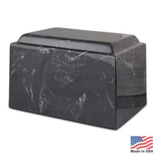 Load image into Gallery viewer, Large/Adult 225 Cubic Inches Guardian Black Onyx Stone Funeral Cremation Urn for Ashes
