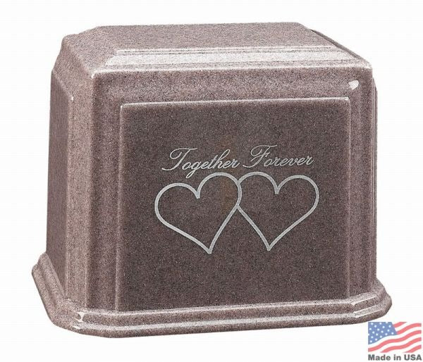 Xlarge/Companion 500 Cubic Inches Windsor Granite Stone Funeral Cremation Urn for Ashes