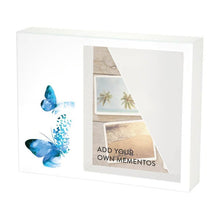 Load image into Gallery viewer, At Peace Memorials Shadowbox Remembrance Keepsake Blue Butterflies
