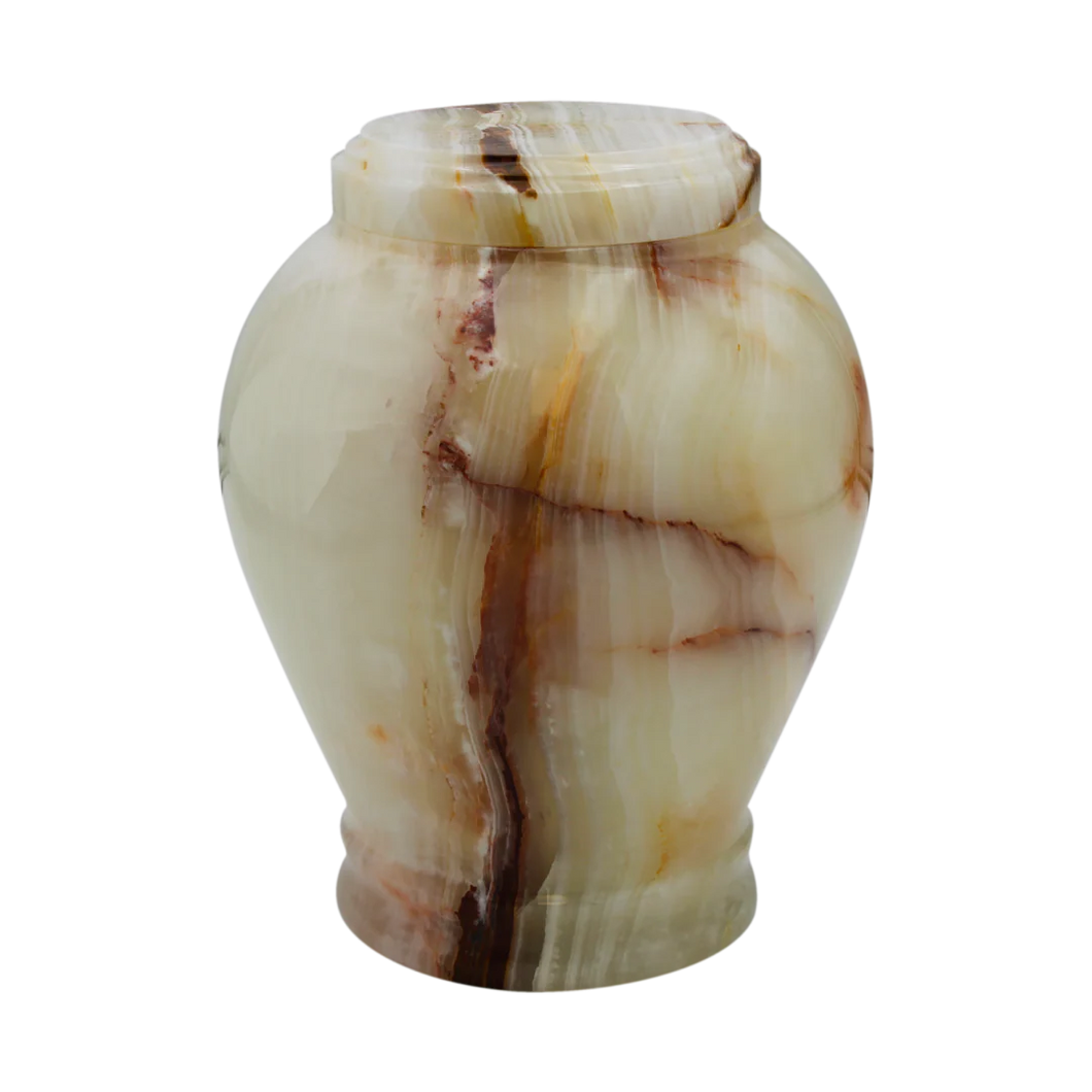 Large/Adult 220 Cubic Inches Embrace Light Onyx Funeral Cremation Urn