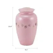 Load image into Gallery viewer, At Peace Memorials Large/Adult 195 Cubic Inches Classic Paws Pearl Pink Large Pet or Family Pet Urn

