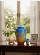 Load image into Gallery viewer, At Peace Memorials Flying Doves Urn for Ashes SET
