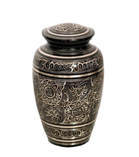 Load image into Gallery viewer, Large/Adult 200 Cubic Inch Metal Golden Aura Funeral Cremation Urn for Ashes

