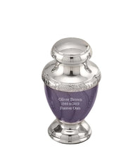 Load image into Gallery viewer, Small/Keepsake 4 Cubic Inches Zejtar Purple Pearl Funeral Cremation Urn
