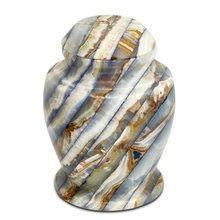 Load image into Gallery viewer, Medium Arcadia Onyx Stone Funeral Cremation Urn for Ashes
