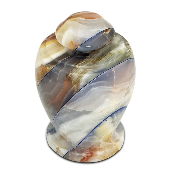 Small/Keepsake 10 Cubic Inches Arcadia Onyx Stone Funeral Cremation Urn for Ashes