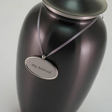 Load image into Gallery viewer, Alloy Oval Pendant / Nameplate / Medallion For Cremation Urns - Silver Colored
