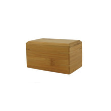 Load image into Gallery viewer, Small/Keepsake Bamboo Box Funeral Cremation Urn for Ashes, 25 Cubic Inches
